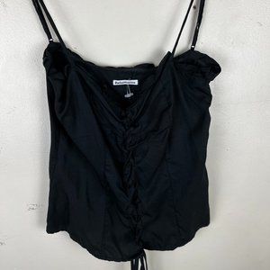 Reformation Black Lace Up Tank Top